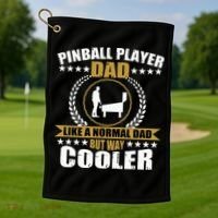 Great Pinball Player Dad Game Pinball Golf Towel thumb 1