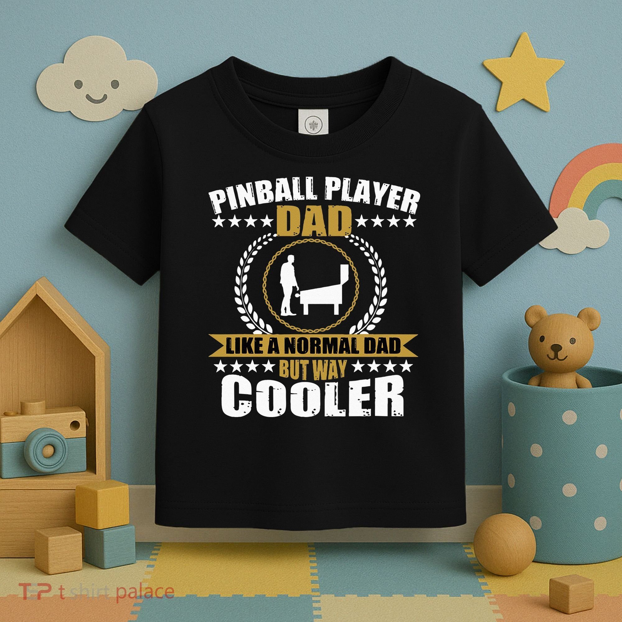 Great Pinball Player Dad Game Pinball Toddler T-Shirt