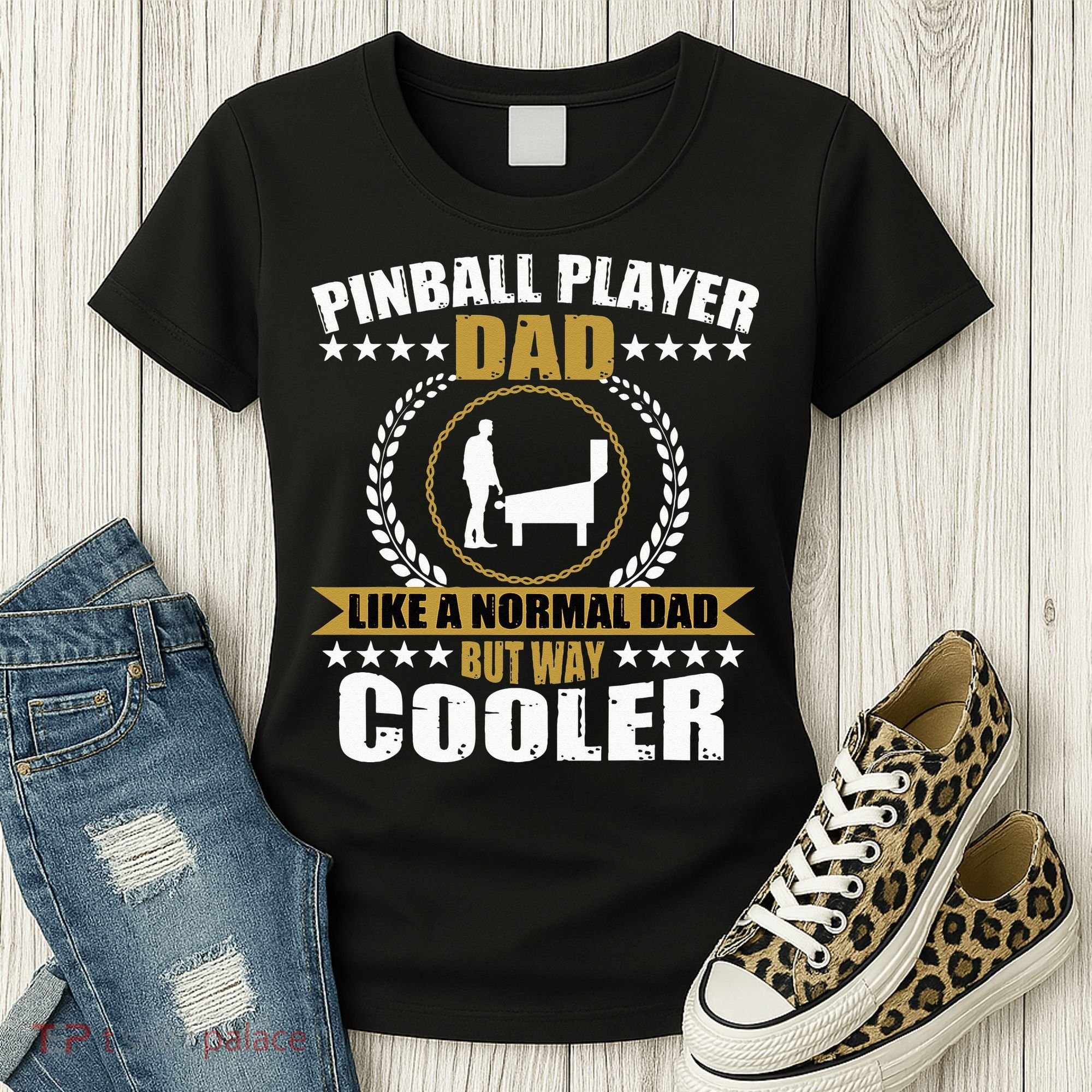 Great Pinball Player Dad Game Pinball Women's T-Shirt