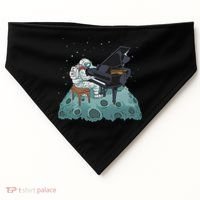 Grand Piano Pianist Gift Astronaut Music Piano USA-Made Doggie Bandana thumb 0