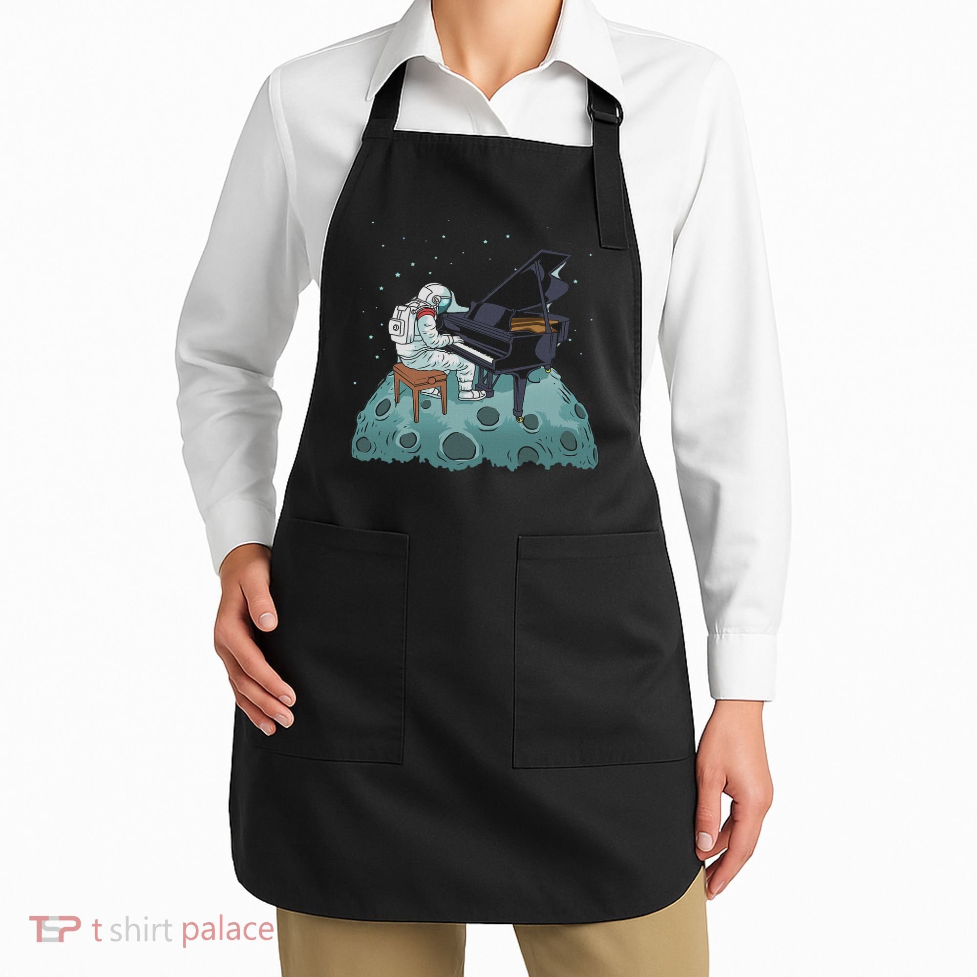 Grand Piano Pianist Gift Astronaut Music Piano Apron
