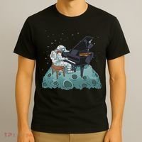 Grand Piano Pianist Gift Astronaut Music Piano T-Shirt thumb 3