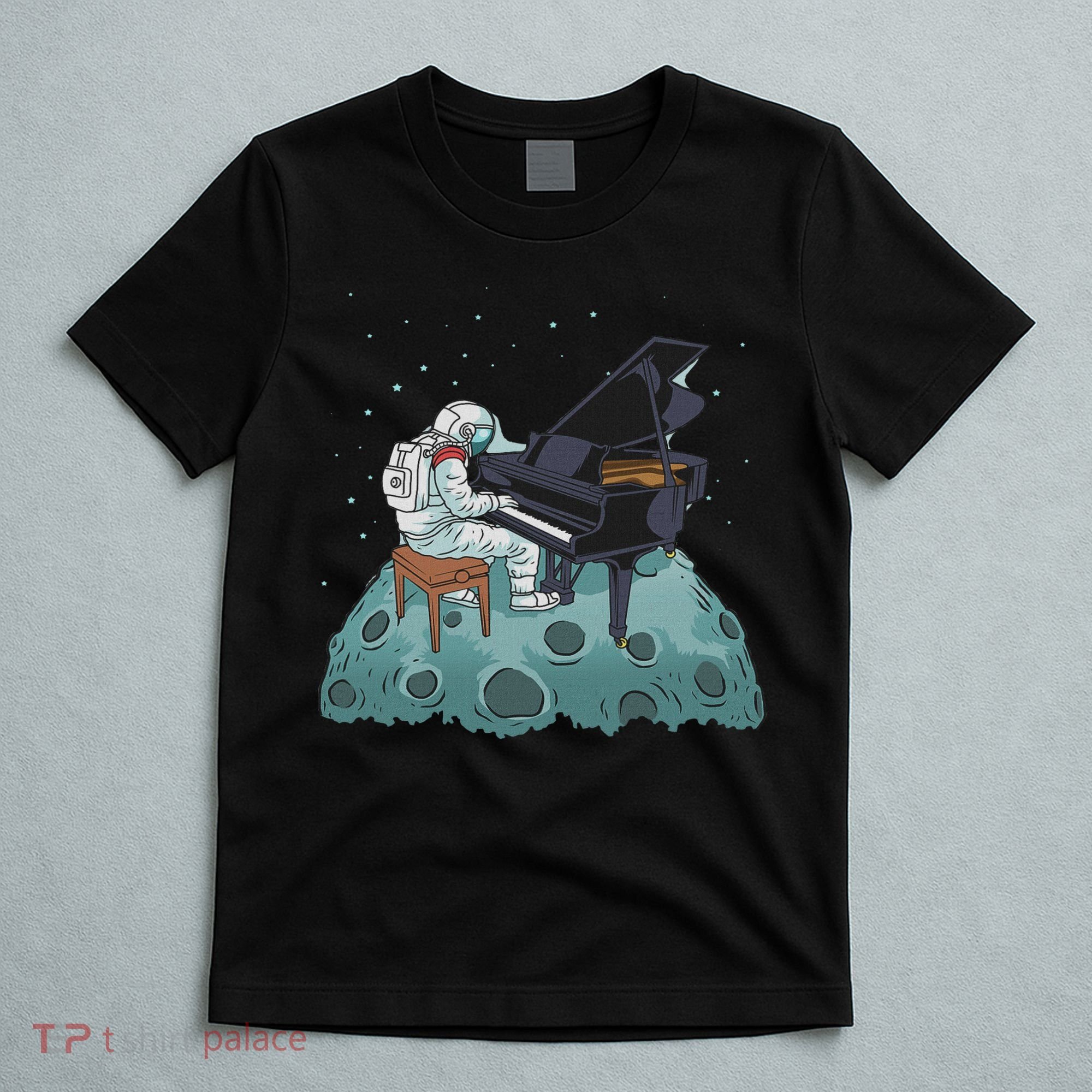 Grand Piano Pianist Gift Astronaut Music Piano T-Shirt