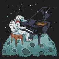 Grand Piano Pianist Gift Astronaut Music Piano Beanie thumb 2