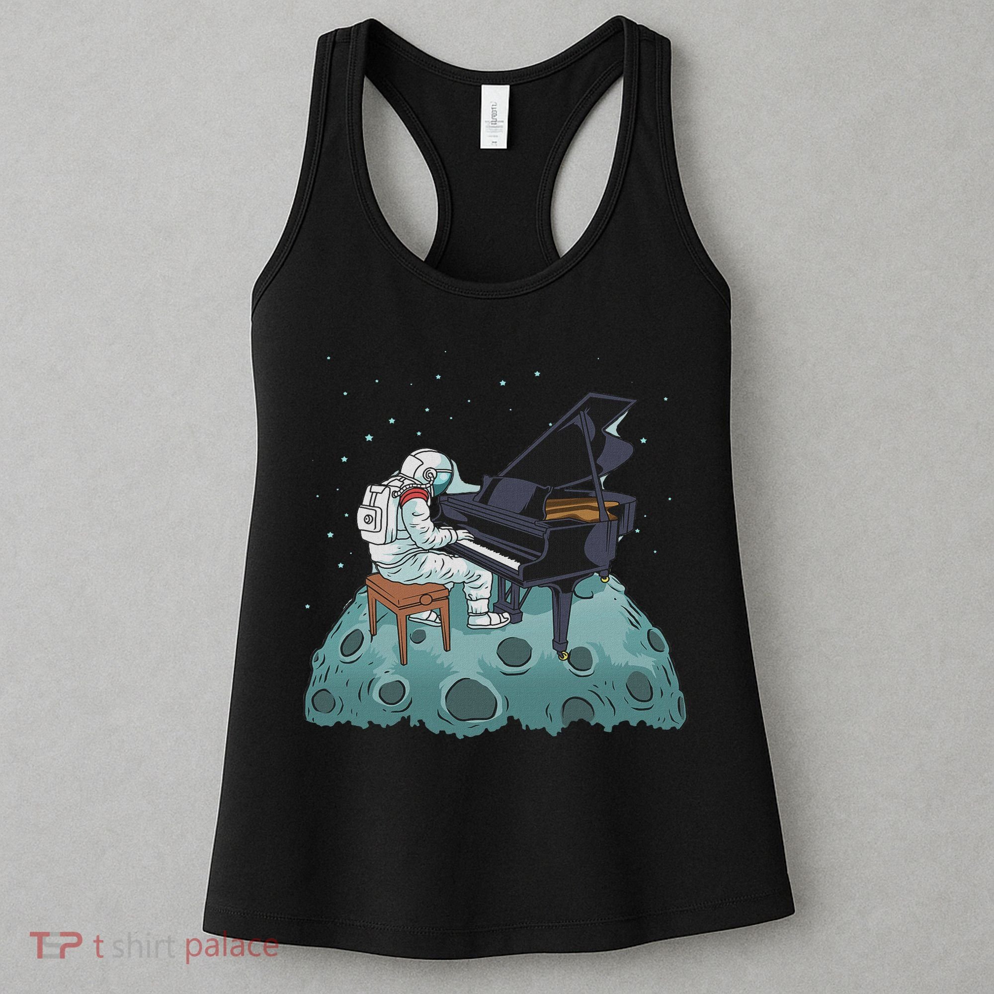Grand Piano Pianist Gift Astronaut Music Piano Women's Tank Top