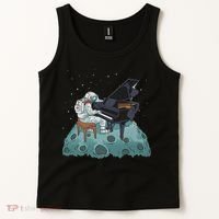 Grand Piano Pianist Gift Astronaut Music Piano Tank Top thumb 2