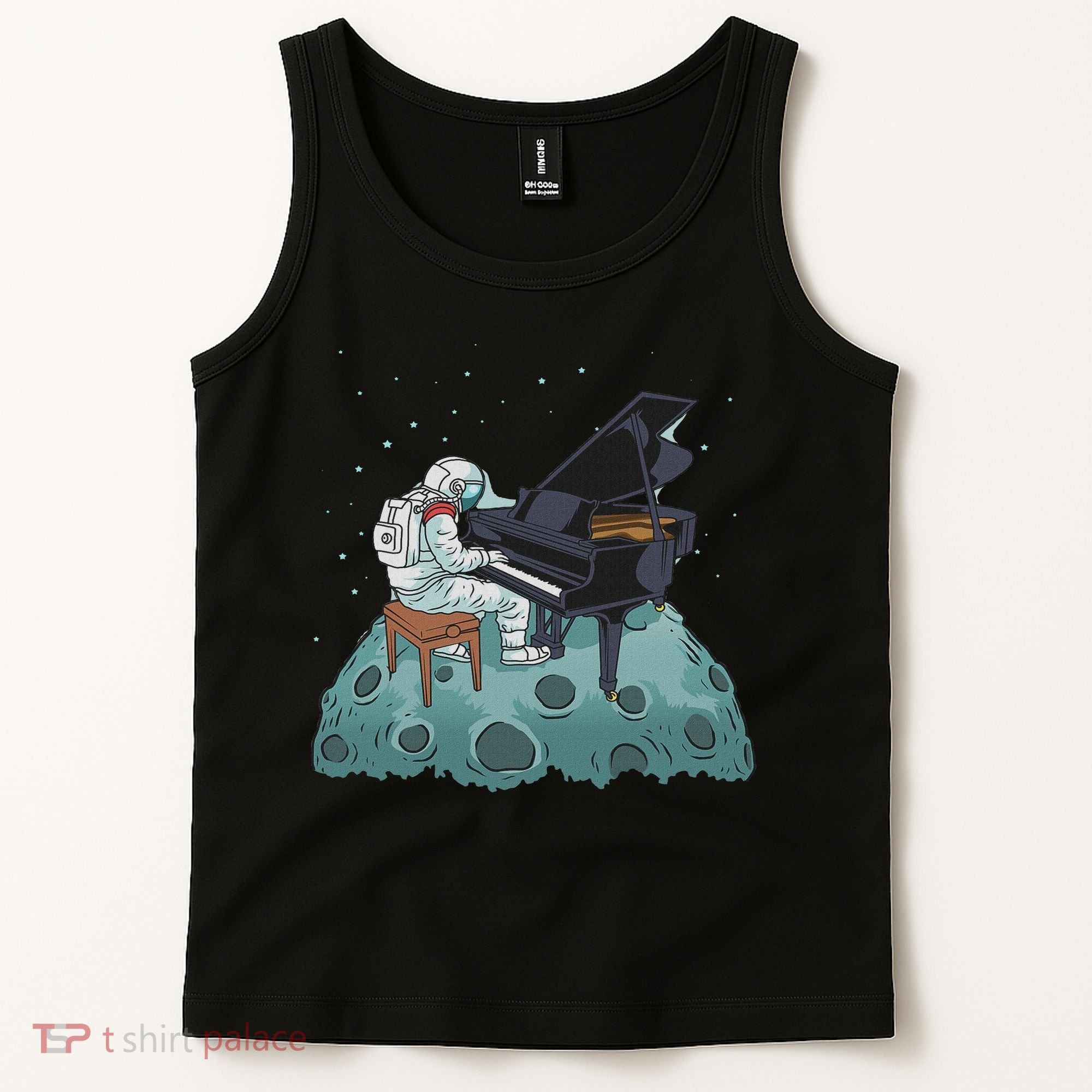 Grand Piano Pianist Gift Astronaut Music Piano Tank Top