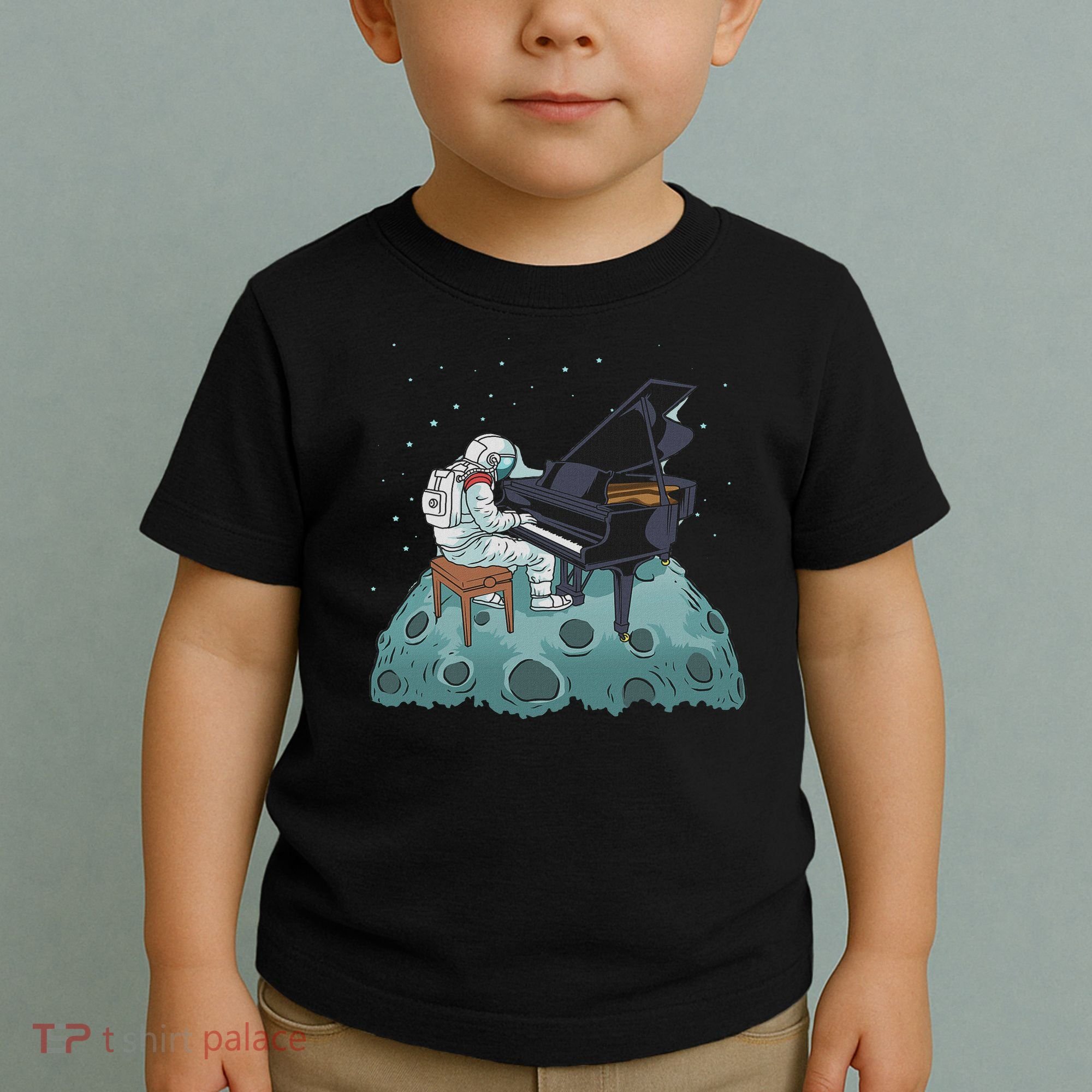 Grand Piano Pianist Gift Astronaut Music Piano Toddler T-Shirt