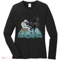 Grand Piano Pianist Gift Astronaut Music Piano Women's Long Sleeve Shirt thumb 0