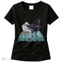 Grand Piano Pianist Gift Astronaut Music Piano Women's T-Shirt thumb 0