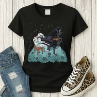 Grand Piano Pianist Gift Astronaut Music Piano Women's T-Shirt thumb 3