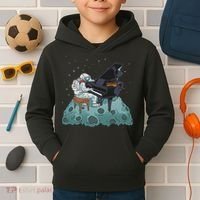Grand Piano Pianist Gift Astronaut Music Piano Kids Hoodie thumb 2