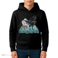 Grand Piano Pianist Gift Astronaut Music Piano Kids Hoodie thumb 4