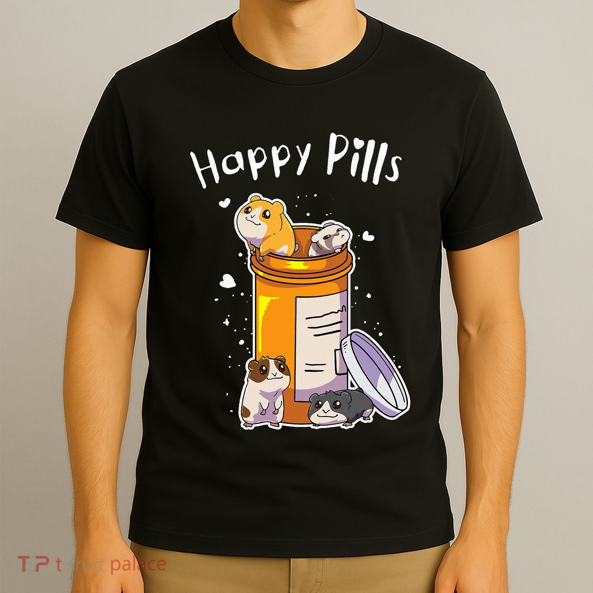 Guinea Pigs Pills Anime Cute Gift T-Shirt