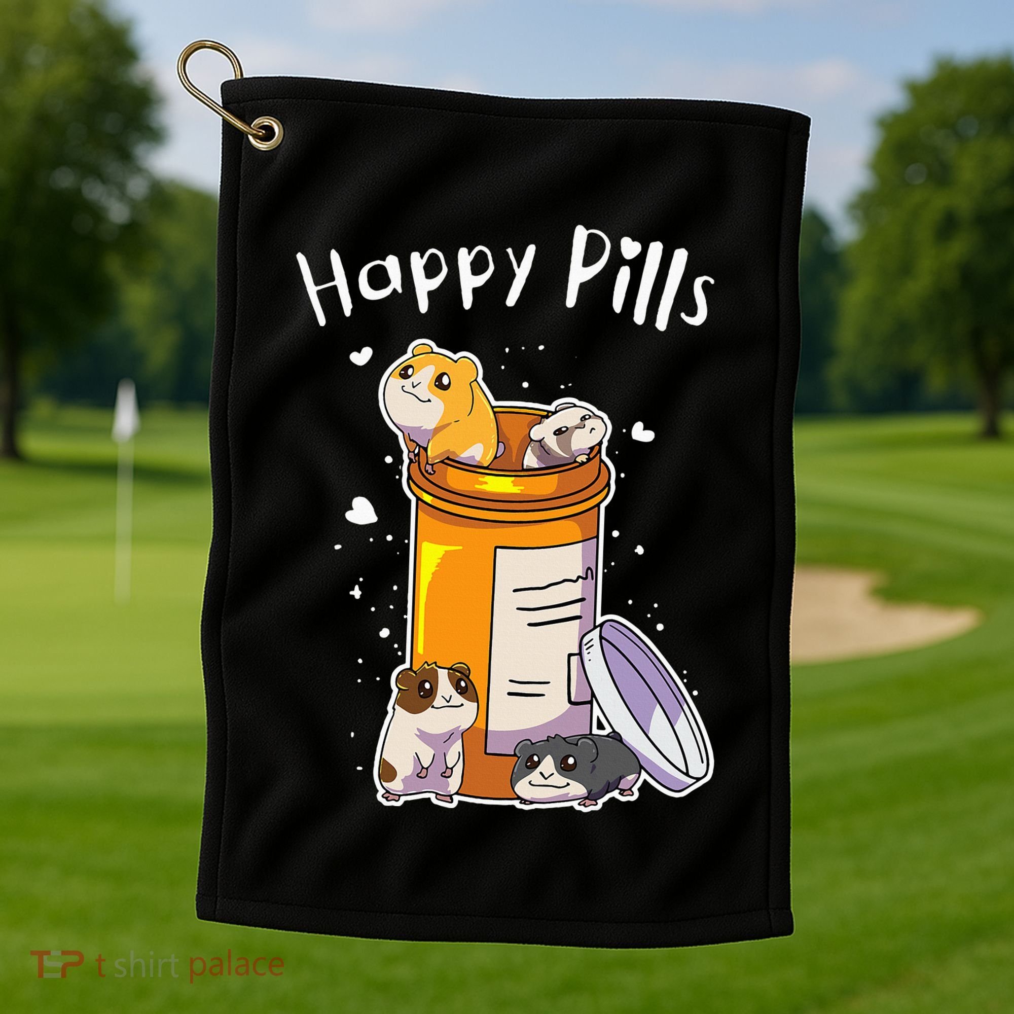 Guinea Pigs Pills Anime Cute Gift Golf Towel
