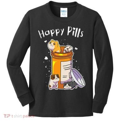 Guinea Pigs Pills Anime Cute Gift Kids Long Sleeve Shirt