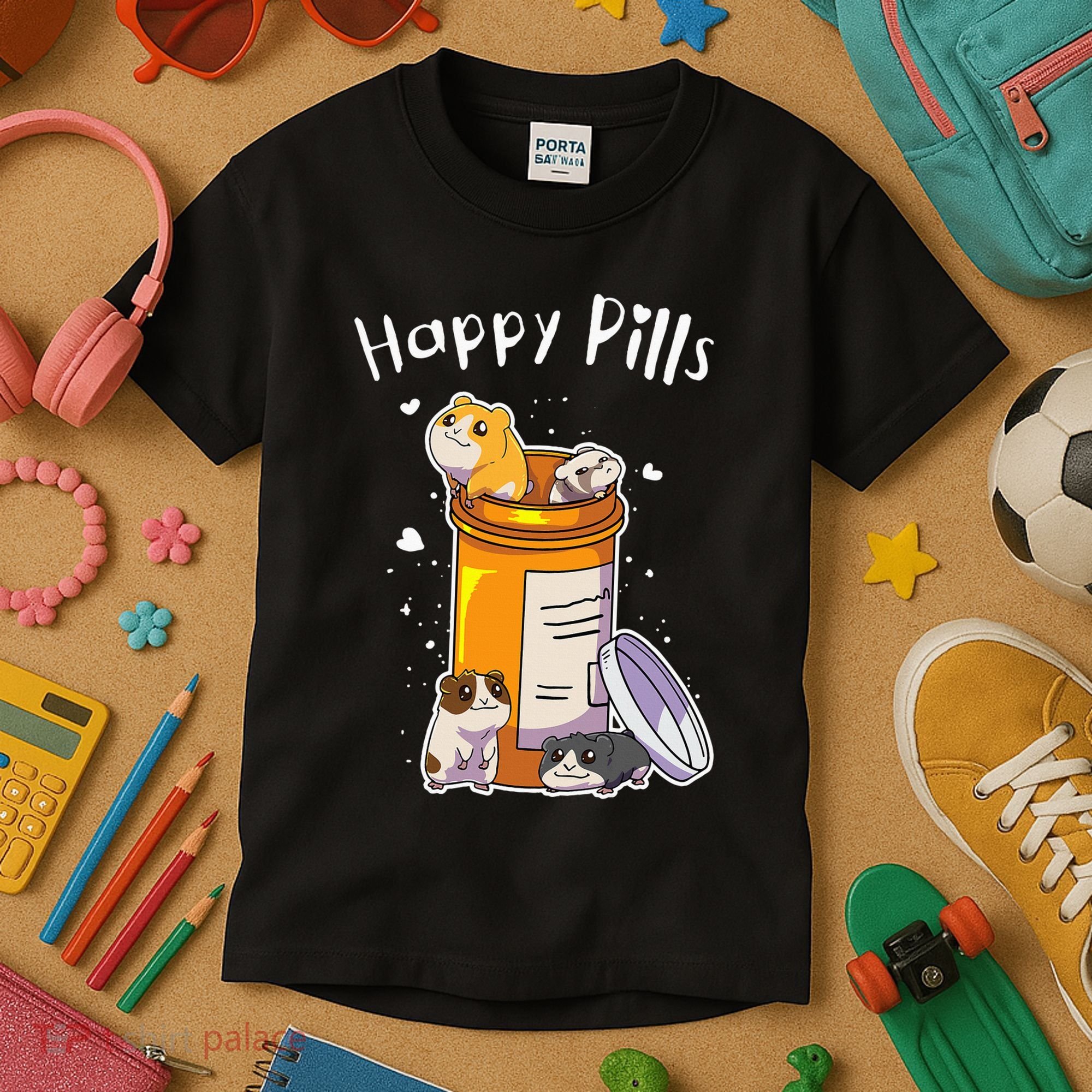 Guinea Pigs Pills Anime Cute Gift Kids T-Shirt