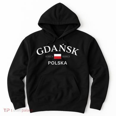 Gdansk Polska Polish Coordinates Hoodie
