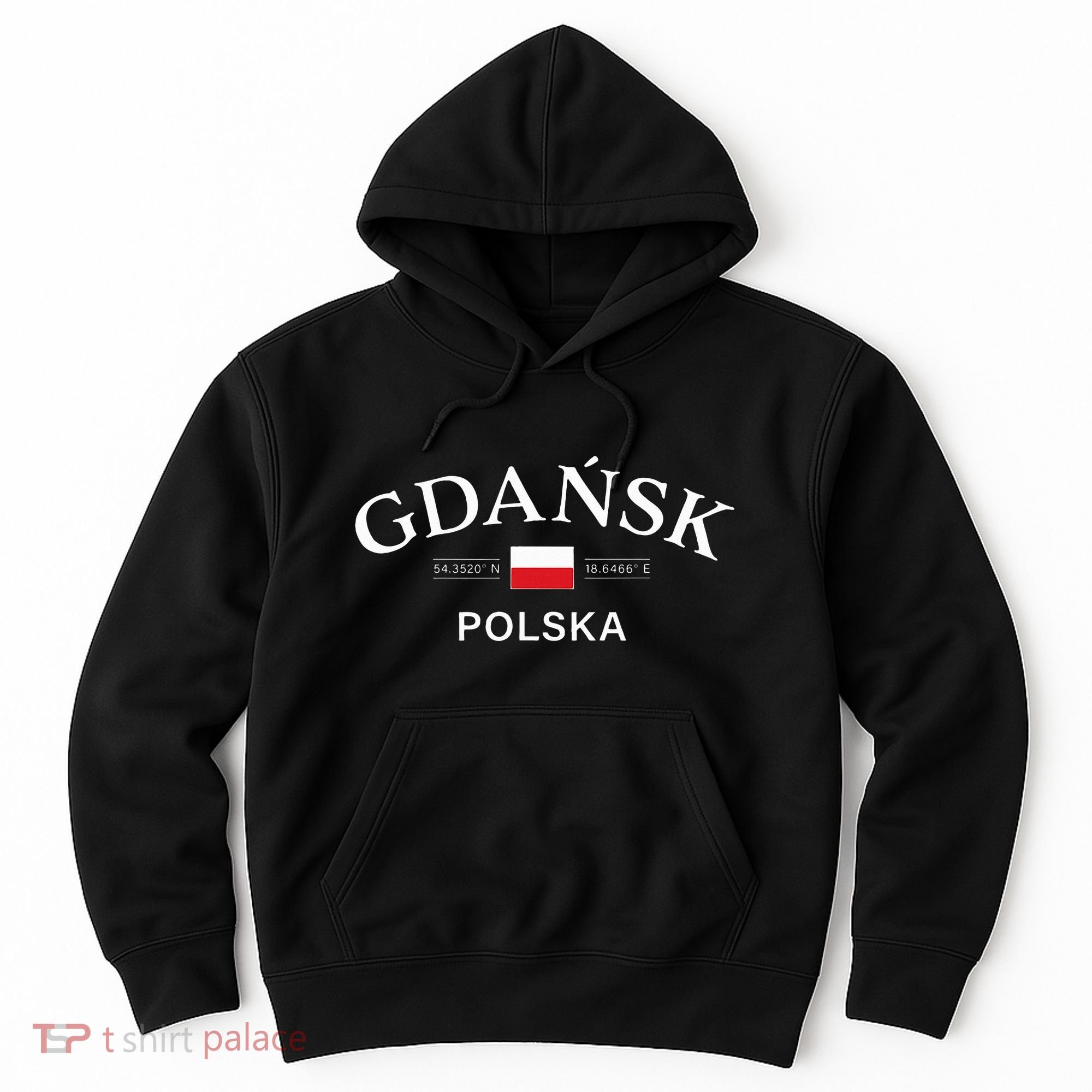 Gdansk Polska Polish Coordinates Hoodie
