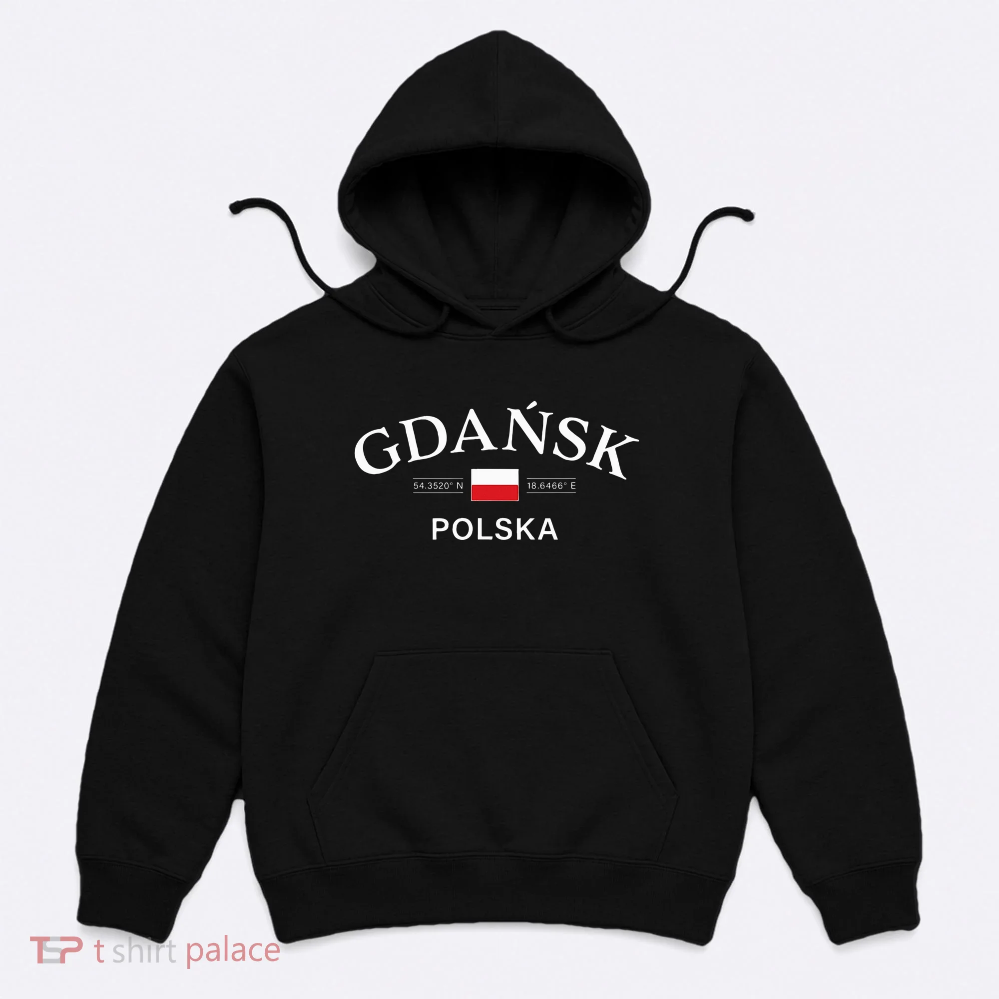 Gdansk Polska Polish Coordinates Hoodie