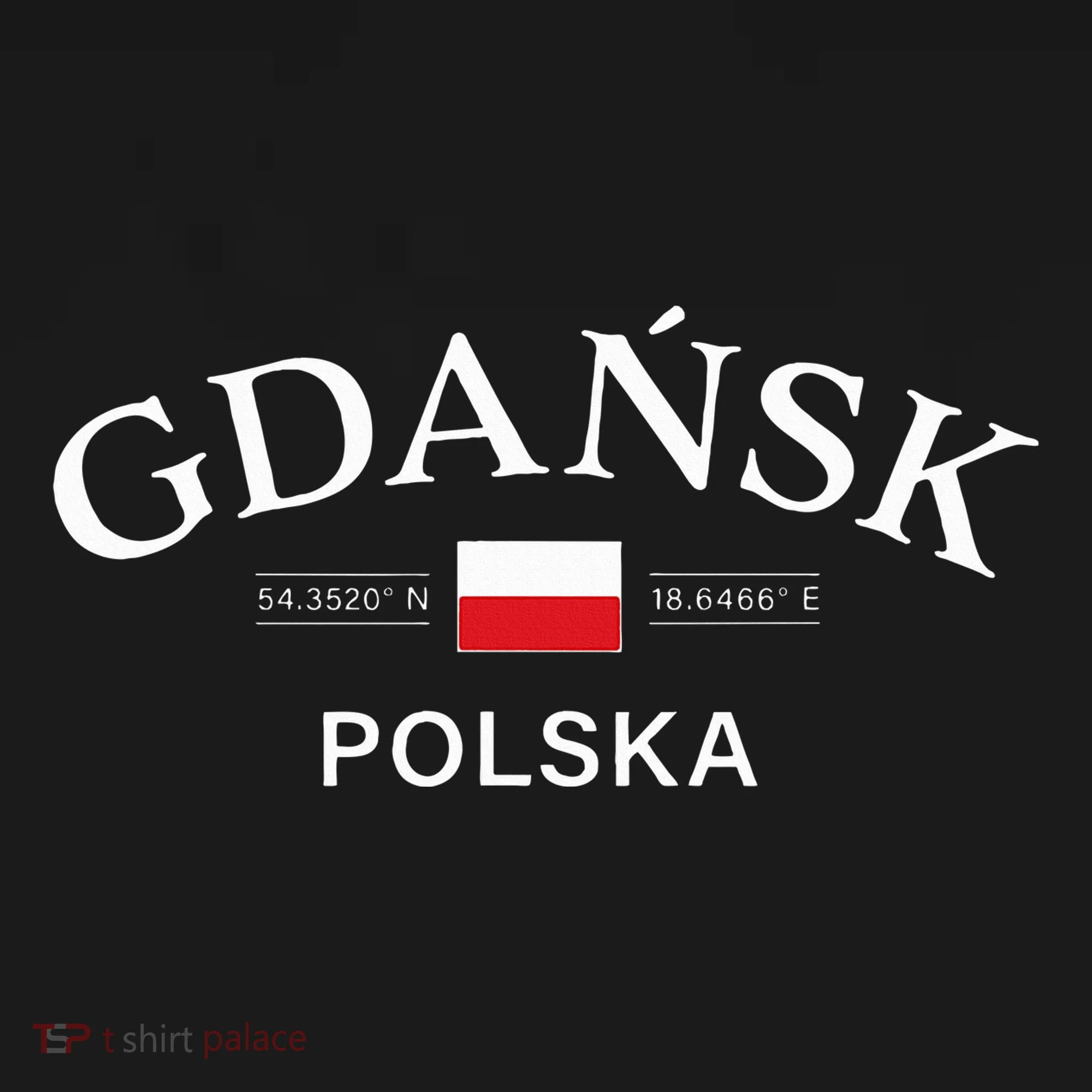 Gdansk Polska Polish Coordinates Hoodie