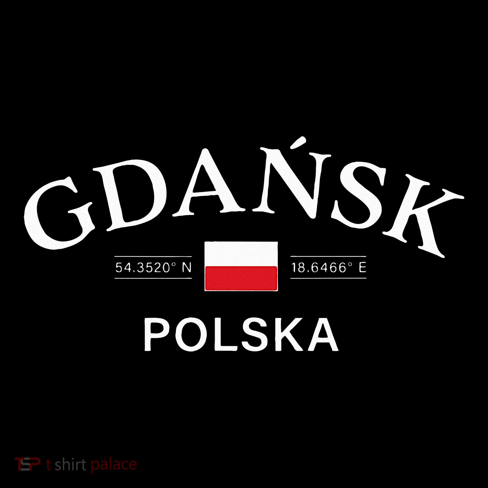 Gdansk Polska Polish Coordinates Long Sleeve Shirt