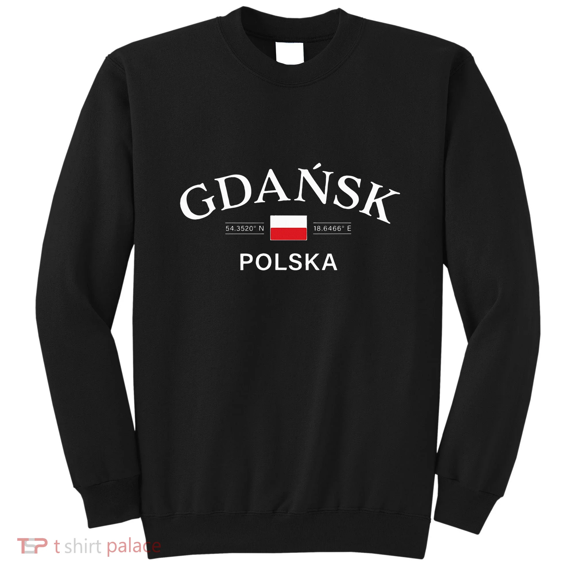 Gdansk Polska Polish Coordinates Sweatshirt