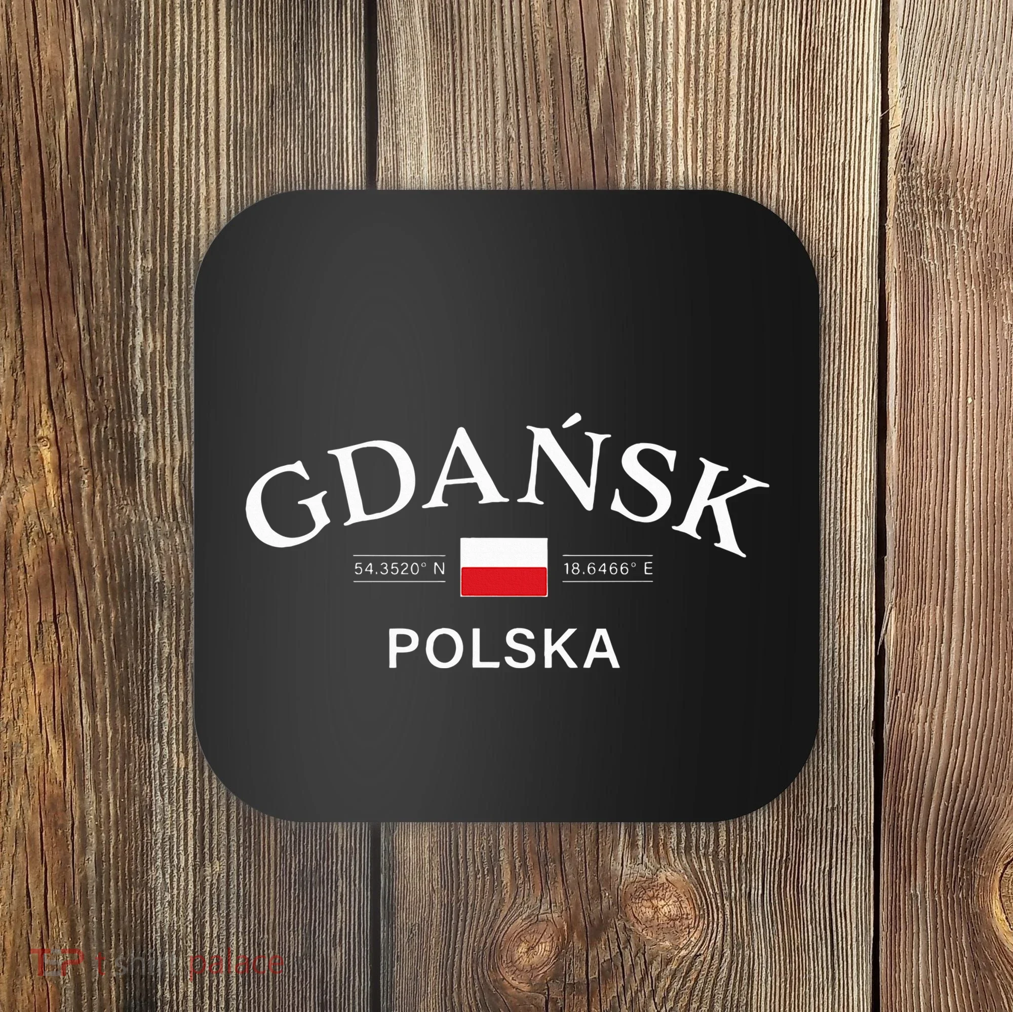 Gdansk Polska Polish Coordinates Coaster