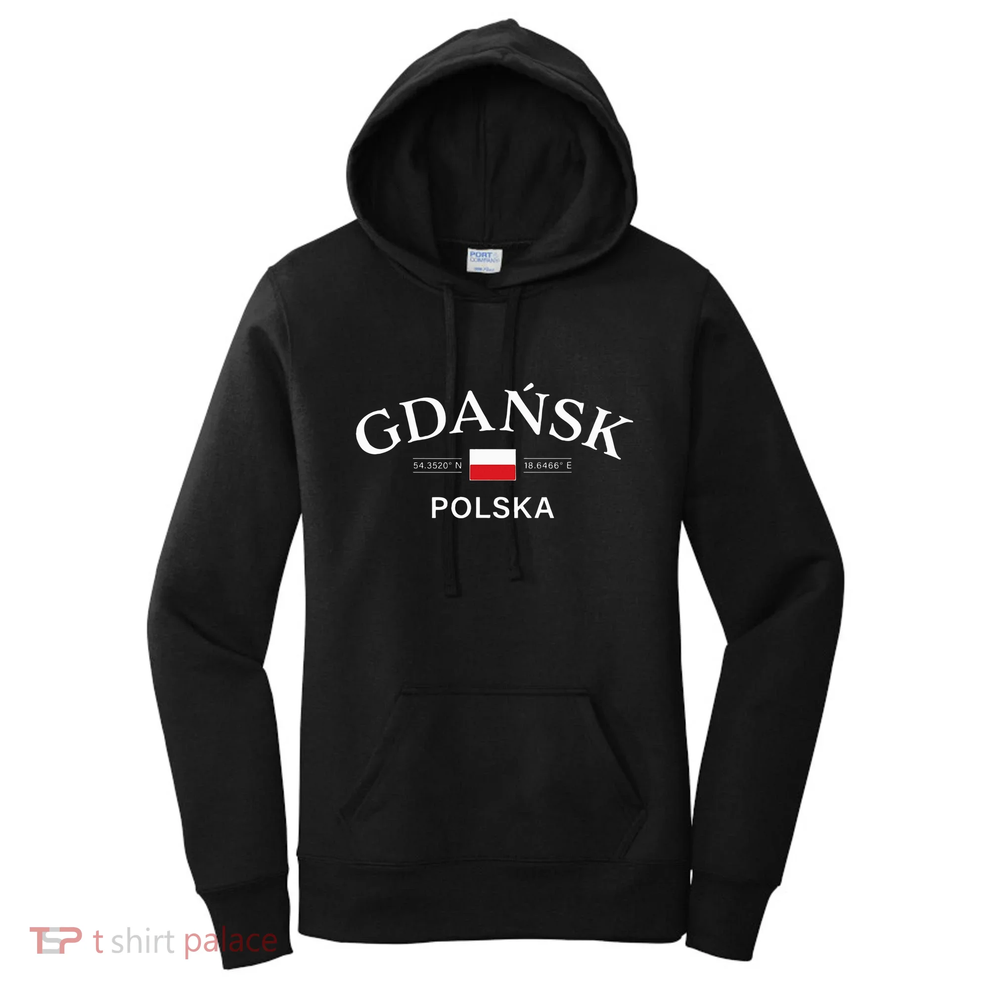 Gdansk Polska Polish Coordinates Women's Hoodie