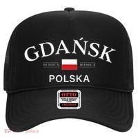 Gdansk Polska Polish Coordinates Hat thumb 0