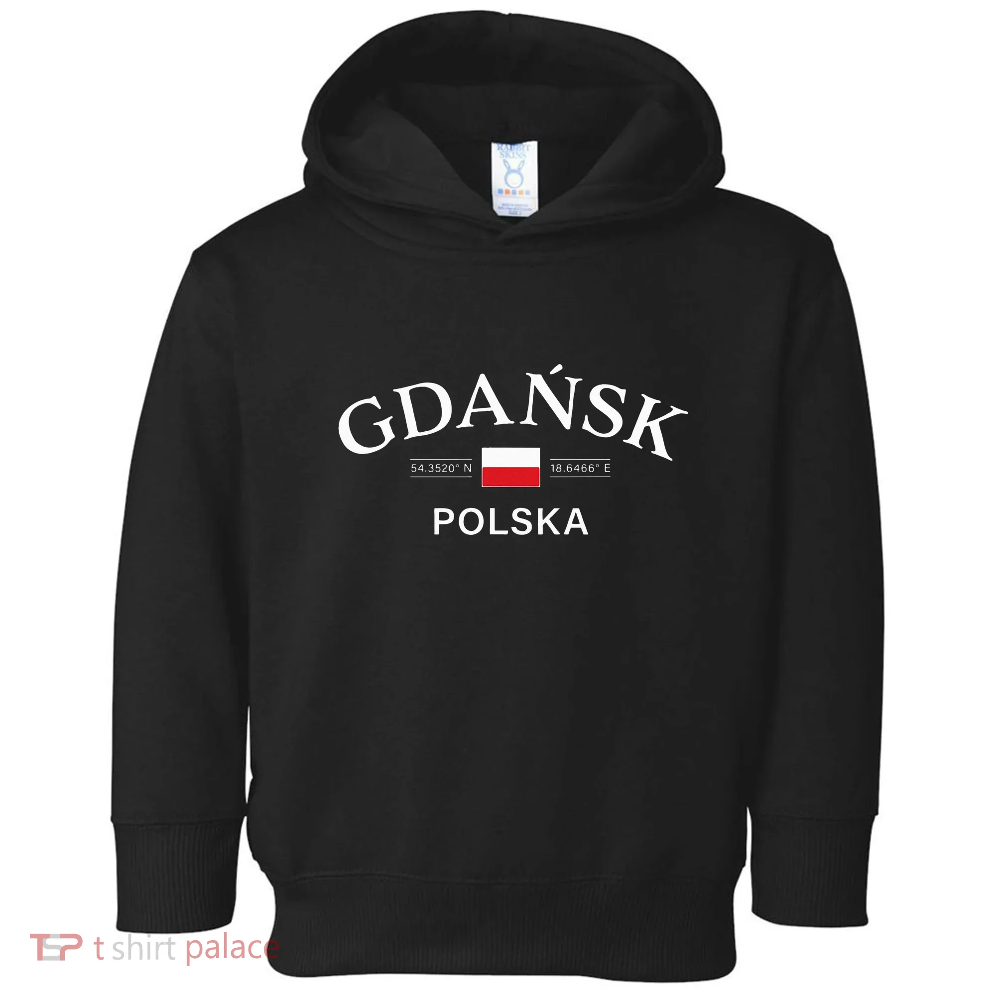 Gdansk Polska Polish Coordinates Toddler Hoodie