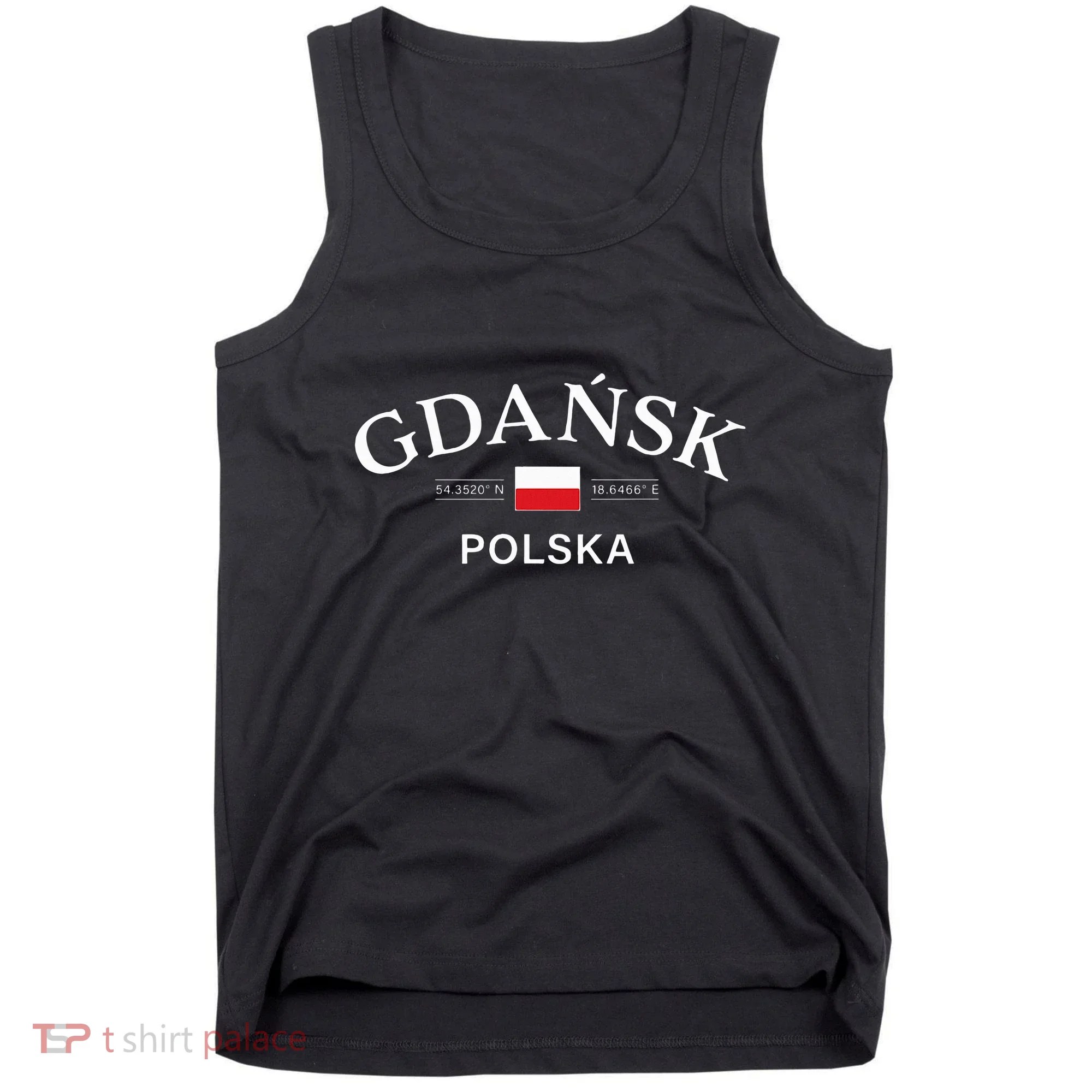 Gdansk Polska Polish Coordinates Tank Top