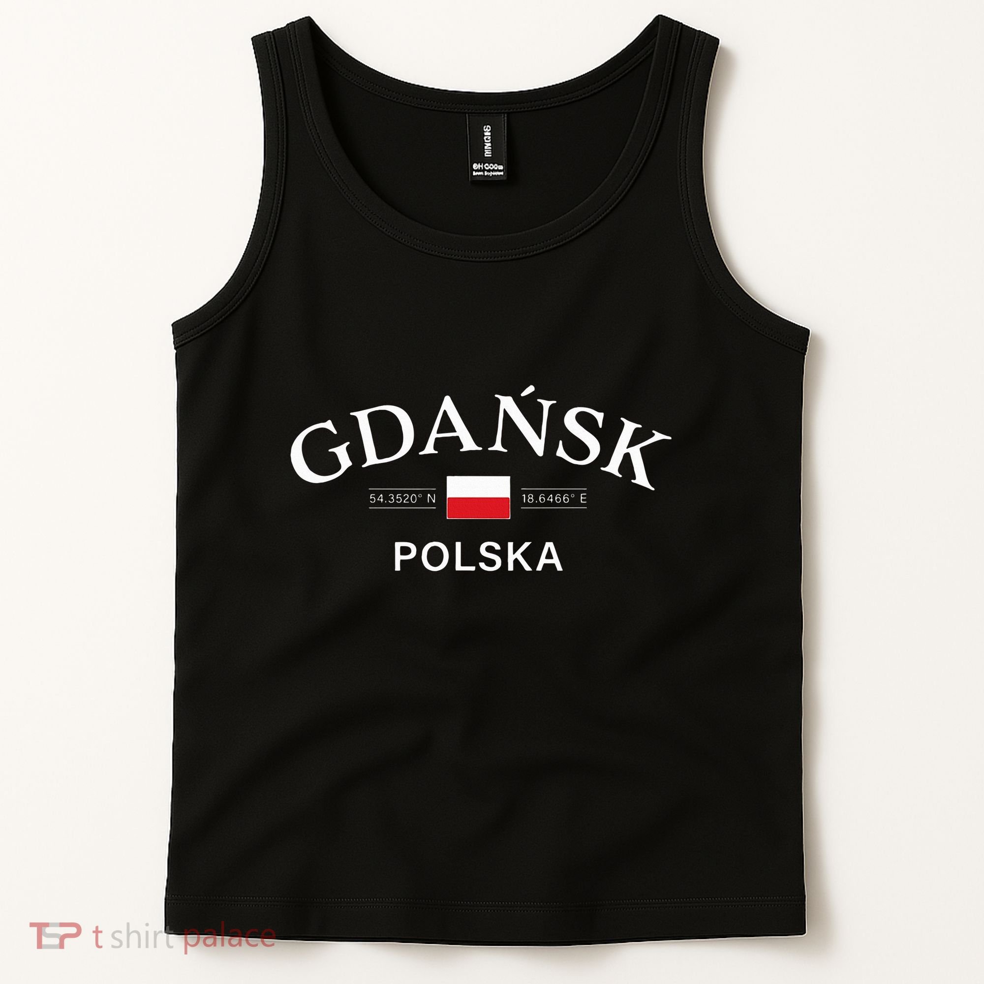Gdansk Polska Polish Coordinates Tank Top