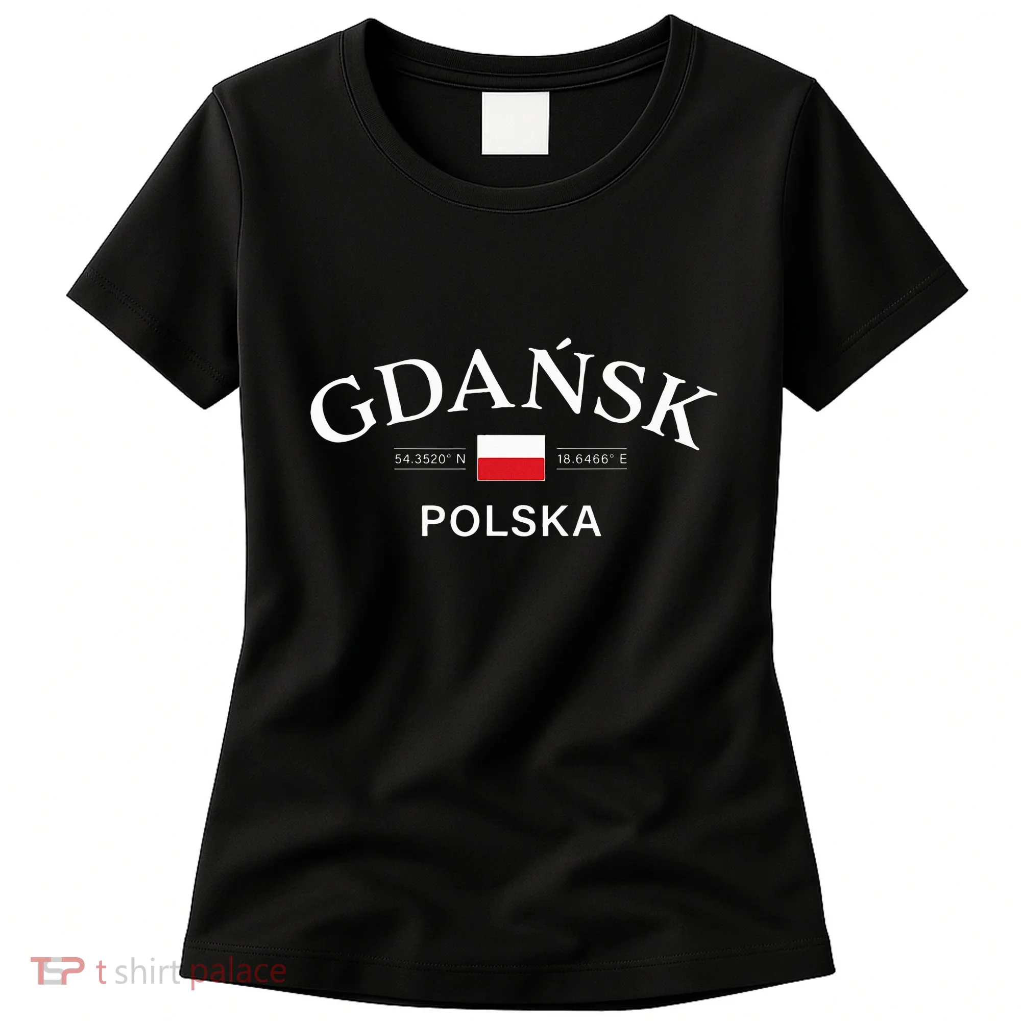 Gdansk Polska Polish Coordinates Women's T-Shirt