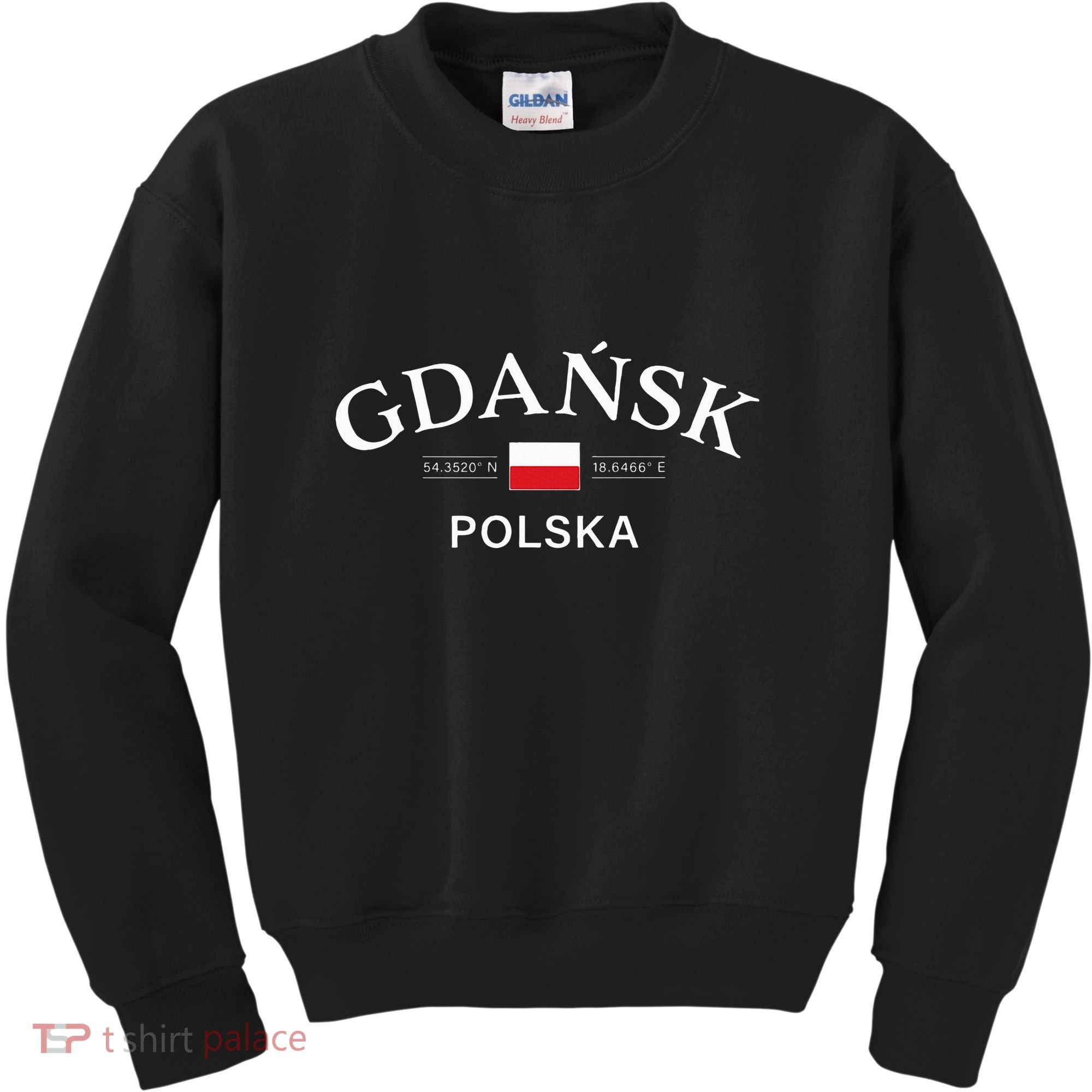 Gdansk Polska Polish Coordinates Kids Sweatshirt