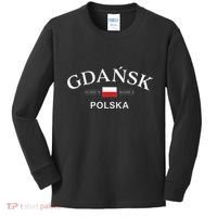 Gdansk Polska Polish Coordinates Kids Long Sleeve Shirt thumb 0
