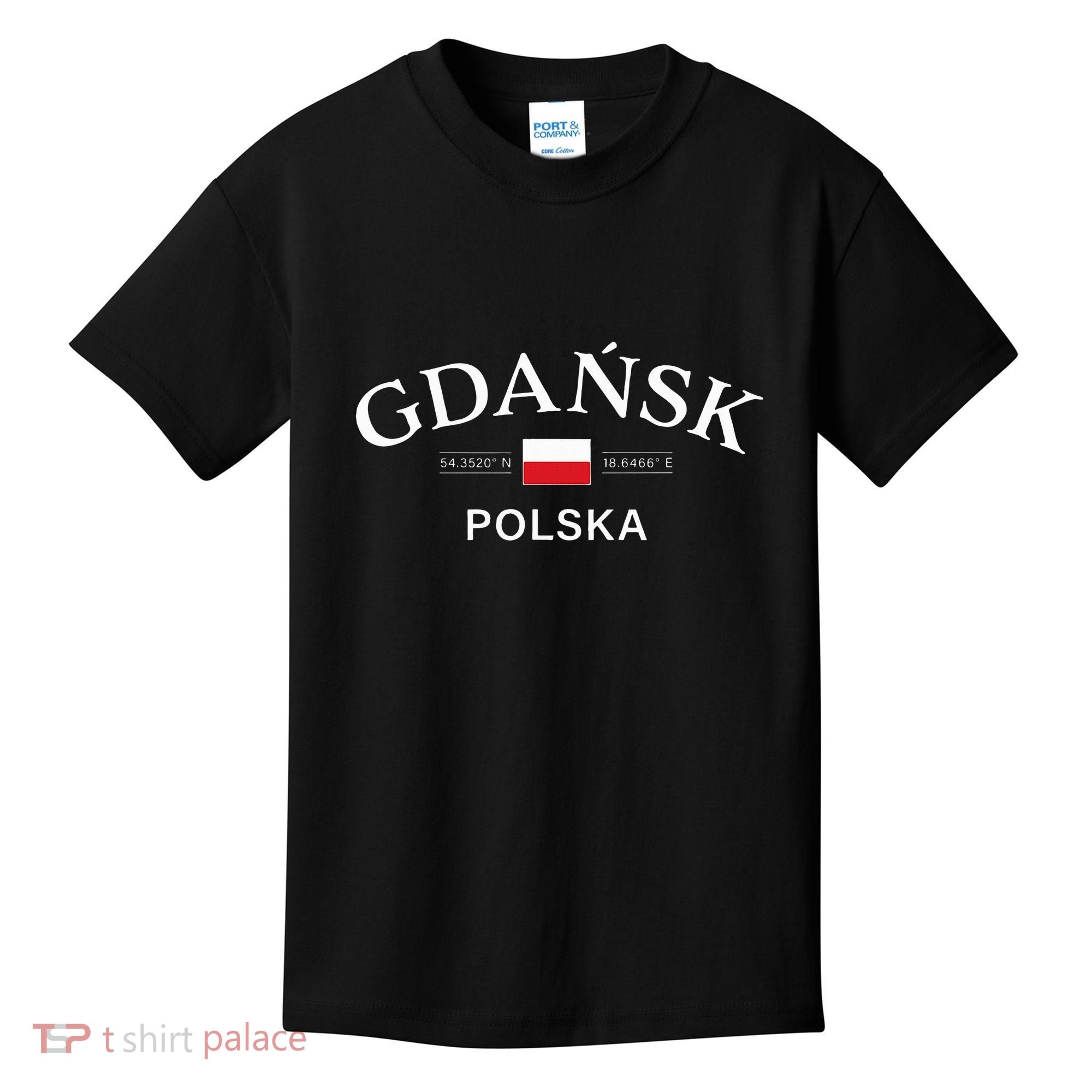Gdansk Polska Polish Coordinates Kids T-Shirt