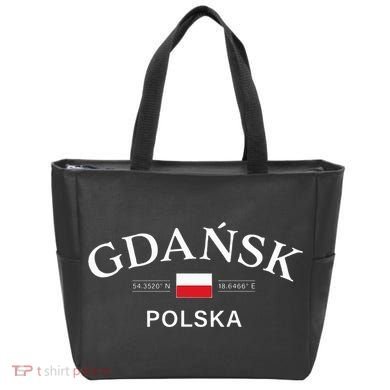 Gdansk Polska Polish Coordinates Tote Bag
