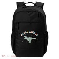 Groovy Pregosaurus Pregnancy Announcet Expecting Mom Gift Backpack thumb 0