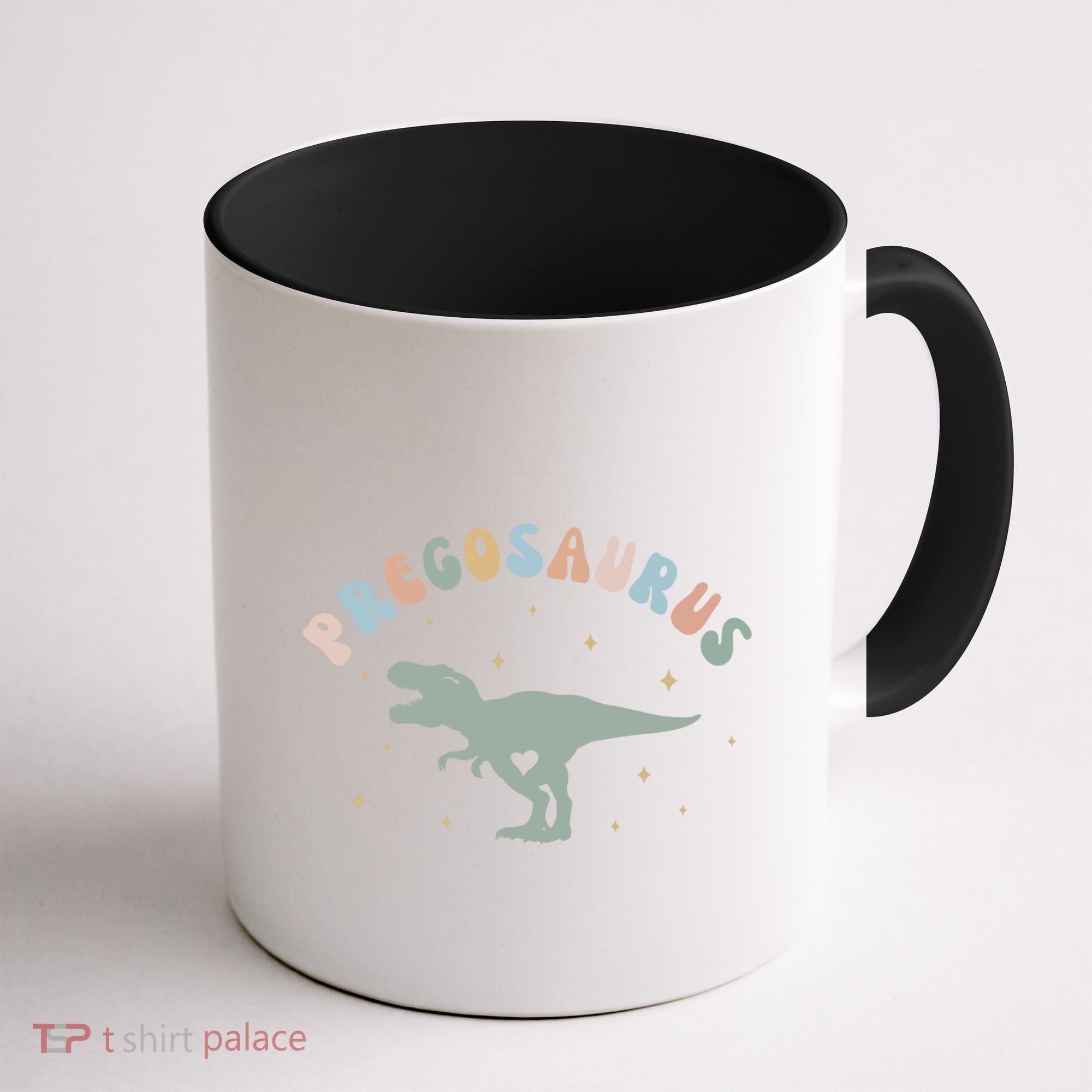 Groovy Pregosaurus Pregnancy Announcet Expecting Mom Gift Coffee Mug