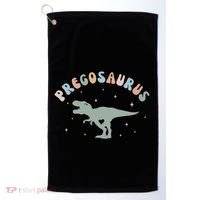 Groovy Pregosaurus Pregnancy Announcet Expecting Mom Gift Golf Towel thumb 0