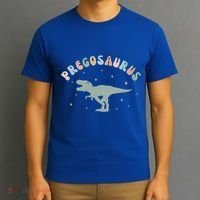 Groovy Pregosaurus Pregnancy Announcet Expecting Mom Gift T-Shirt thumb 3