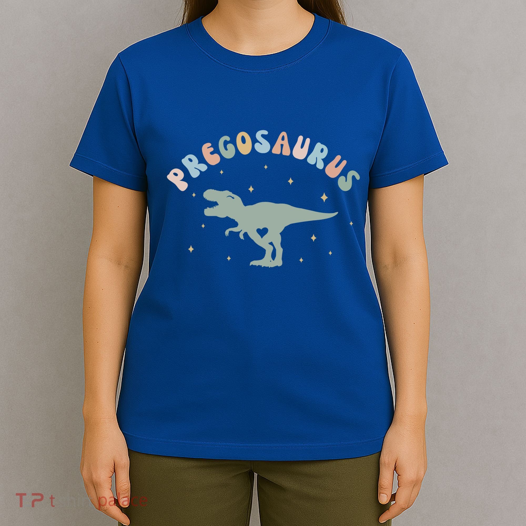 Groovy Pregosaurus Pregnancy Announcet Expecting Mom Gift T-Shirt
