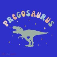 Groovy Pregosaurus Pregnancy Announcet Expecting Mom Gift Coaster thumb 2