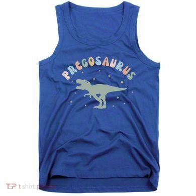 Groovy Pregosaurus Pregnancy Announcet Expecting Mom Gift Tank Top