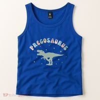 Groovy Pregosaurus Pregnancy Announcet Expecting Mom Gift Tank Top thumb 2