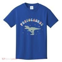 Groovy Pregosaurus Pregnancy Announcet Expecting Mom Gift Kids T-Shirt thumb 0