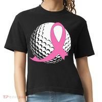 Golf Pink Ribbon Breast Cancer Awareness Comfort Colors Boxy T-Shirt thumb 0