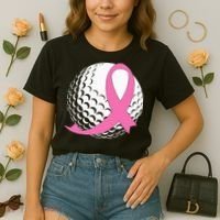 Golf Pink Ribbon Breast Cancer Awareness Comfort Colors Boxy T-Shirt thumb 2