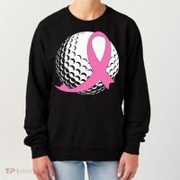 Golf Pink Ribbon Breast Cancer Awareness Women's Sweatshirt thumb 0